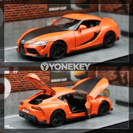Toyota GR Supra 1:32 sport model awtoulag, çekip goýberilýän, diecast