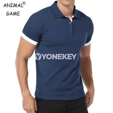 Erkekler üçin ýeňil polo köýnek, ýaz-tomus üçin dem alýan gündelik model