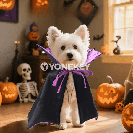Kiçi itler üçin Hallowin köýnegi, wampir görnüşli pelerine
