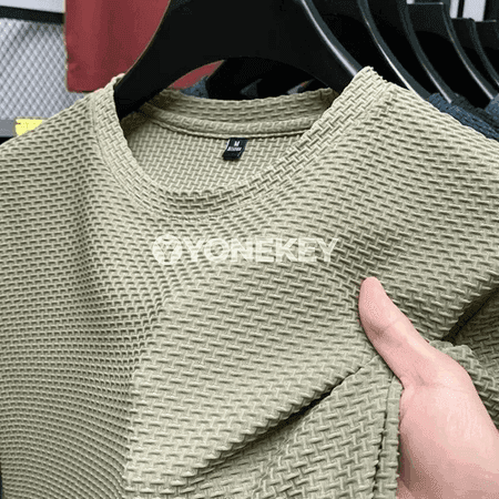 Erkekler üçin ýeňil mesh bambuk täsirli tomus futbolkasy