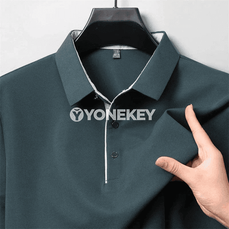 Erkekler üçin uzyn ýeňli polo köýnek, ähli pasyla laýyk amatly klassik stil