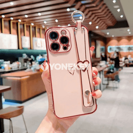 iPhone üçin ýürek şekilli el gaýyşly ýumşak gapak