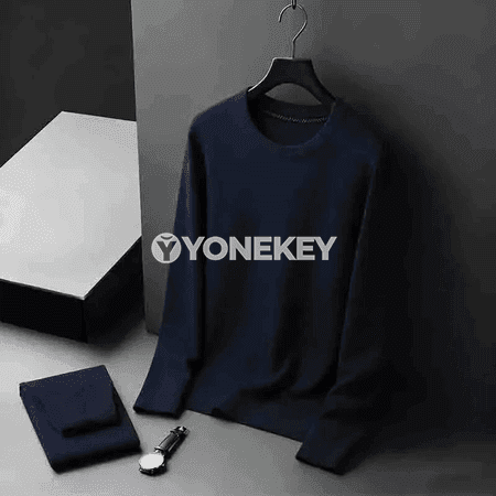 Erkekler üçin ýumşak trikotaž sweatshirt, gündelik ýeňli köýnek