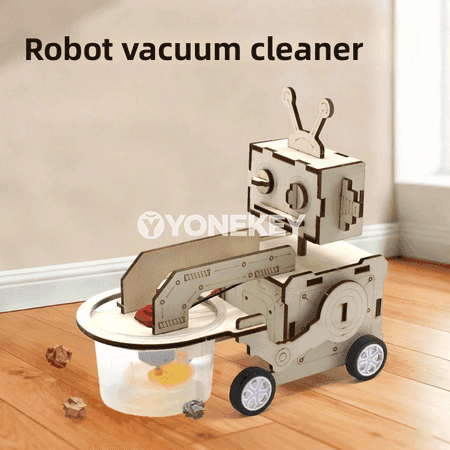 Çagalar üçin DIY arassalaýjy robot tejribe toplumy