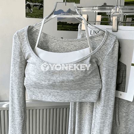 Aýallar üçin uzyn ýeňli yoga köýnekçe: rahat fitnes we pilates üst eşigi