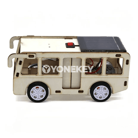Gün energiýasy bilen işleýän DIY okuw oýunjak — awtobus modeli