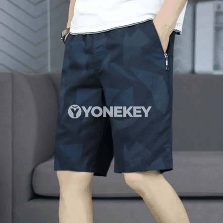 Erkekler üçin uly ölçeg ýeňil pagta şorty, dem alýan tomus modeli