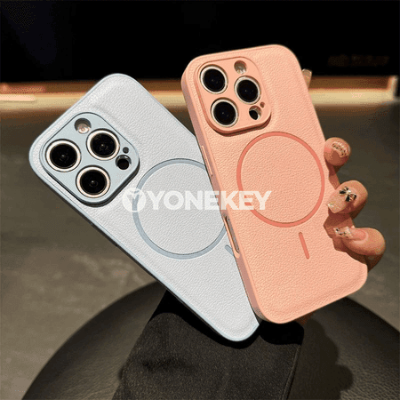 iPhone üçin MagSafe mat PU deri örtük, magnitli, mat görnüş