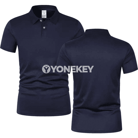 Erkekler üçin 3D çaply, dem alýan, gysga ýeňli polo köýnek