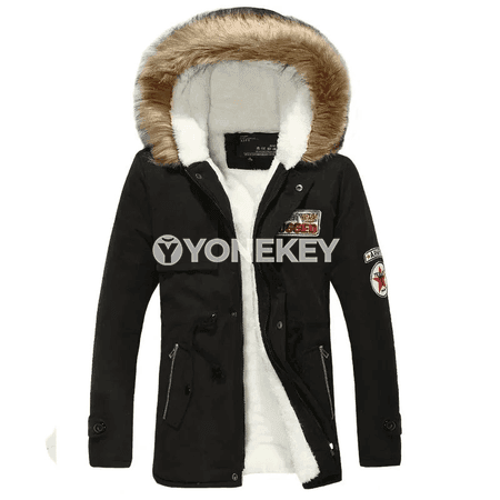 Gyş üçin ýyly erkek parka, kapýuşonly, ýumşak içlikli