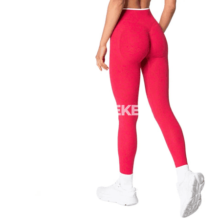 Aýal-gyzlar üçin ýokary belli tikinsiz sport legginsler
