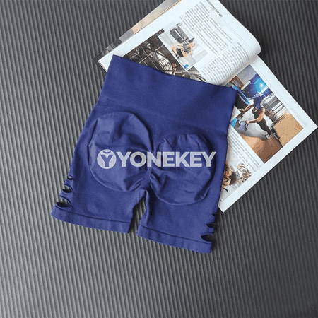 Aýallar üçin ýokary bili sport şortik — dartgynly, rahat, şekil beriji