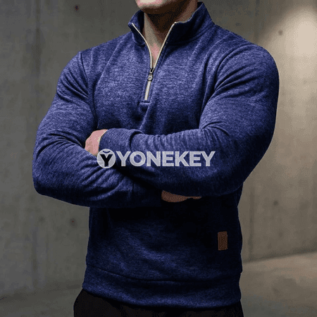 Erkekler üçin ýeňil zipli güýz switeri, ýyly turtlenek