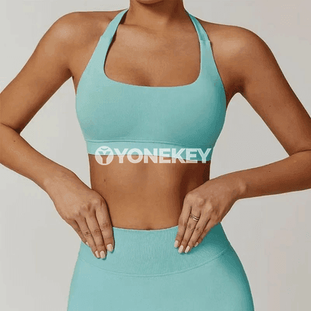 Aýallar üçin ýeňil sport bra, çalt guramagy üpjün edýän