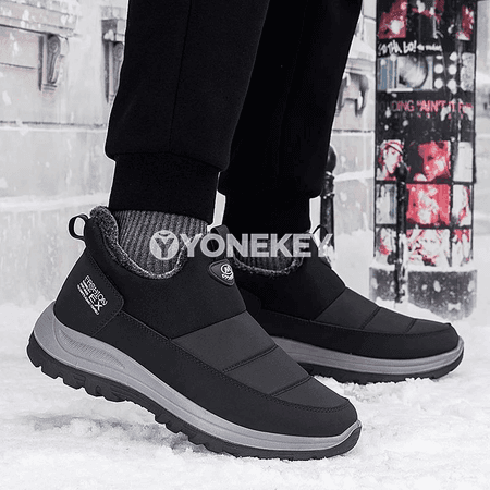 Gyş üçin erkek aýakgaplary, ýyly içlikli, topukly, suw geçirmeýän model