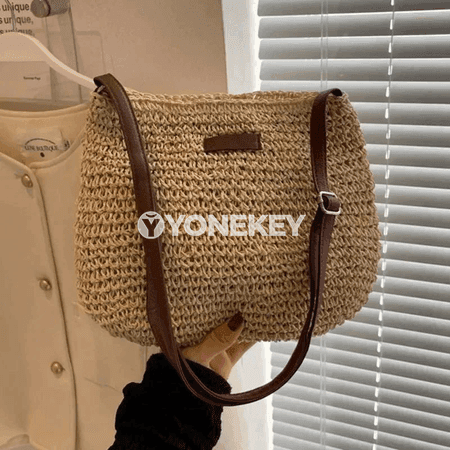 Aýal-gyzlar üçin ýazky saman crossbody sumka