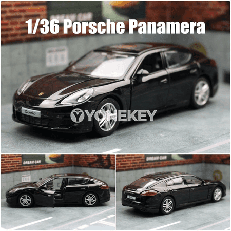 Porsche Panamera Turbo 1:36 metal model awtoulag, çekip goýberilýän