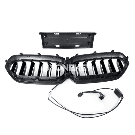 BMW 5 Series G30/G31 üçin LED öň radiator gözenegi, Glossy Black