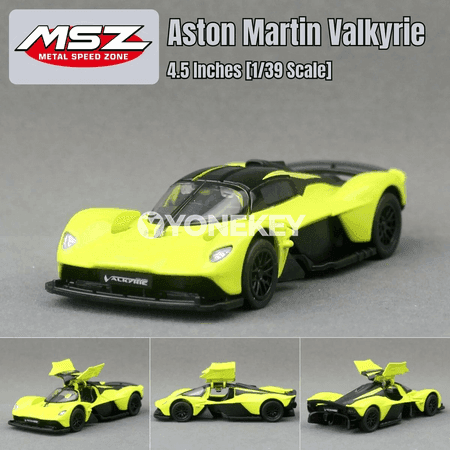 Aston Martin Valkyrie 1:43 metal ýol maşyny, yzyna süýşýän model