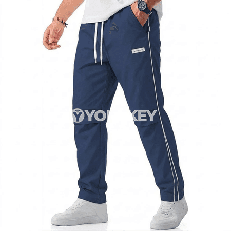 Erkekler üçin ýeňil ýöriş balaklary, çalt gurap, dem alýan sport modeli