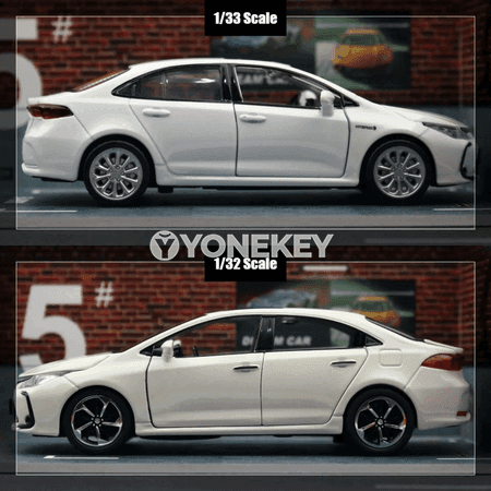 Toyota Corolla Hybrid 1:32 metal oýnawaç modeli sesli-çyra bilen