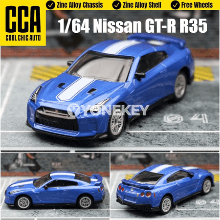 Nissan GTR R35 1/64 metal model awtoulag, kolleksiýa üçin