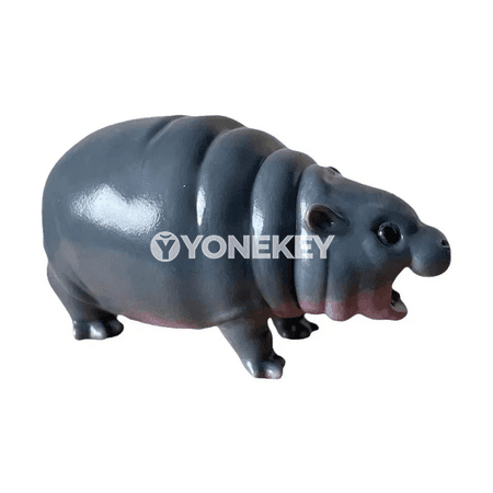8 sm boýunly gippopotam şekilli resin figuralar, stoluň bezegi