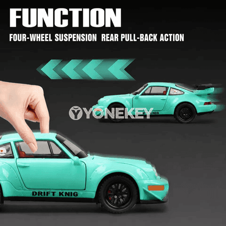 Porsche 964 1:32 metal model awtoulag, sesli we yşykly