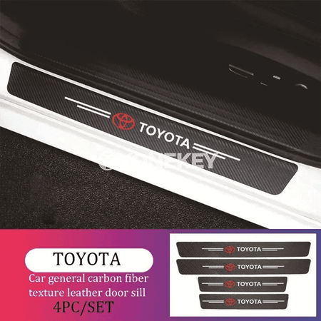 Toyota üçin karbon görnüşli gapy bosagasy stikeri, 4/5/8/9 bölek