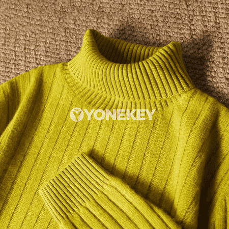 Erkekler üçin zolakly ýyly ýokary boýunli switer
