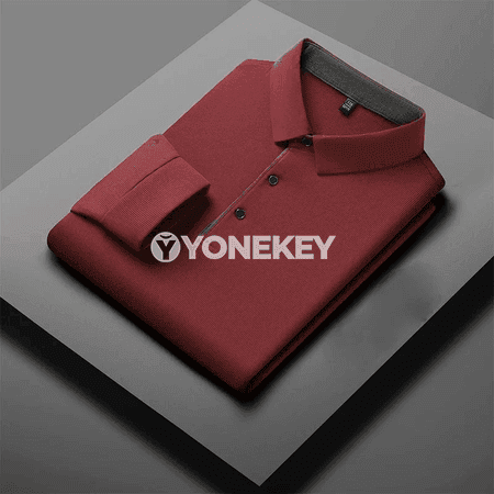 Erkekler üçin ýyly, işewür-stil uzyn ýeňli polo köýnek