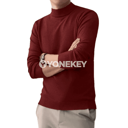 Erkekler üçin gündelik boýunly örme ýyly switer