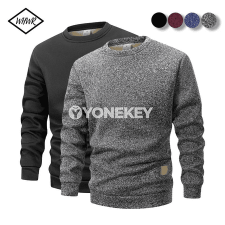Erkekler üçin ýyly dokalan ýeňil switer, ýokary boýunly, gündelik stil