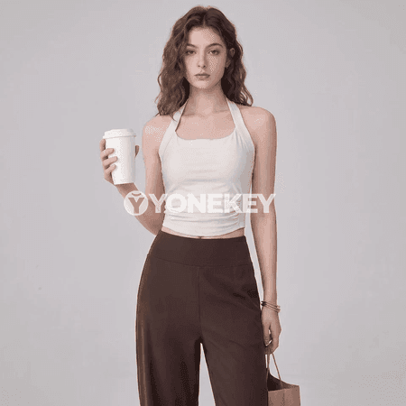 Aýallar üçin arka açyk sport bra, yoga we fitnes üçin