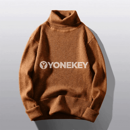Erkekler üçin ýyly boýy ýokary switer, güýz-gyş üçin turtlenek