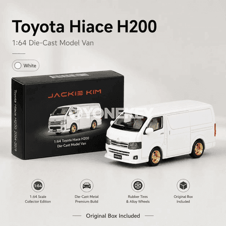 Toyota Hiace H200 metal oýunjak awtoulag, 1:64, kolleksiýa modeli