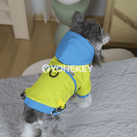 Gyş üçin ýyly it penjiresi, fermuarly ýumşak palto