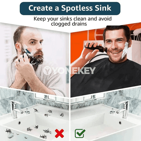 Erkekler üçin sakgal syrmak örtügi, saç we sakgal ýygyjy apron