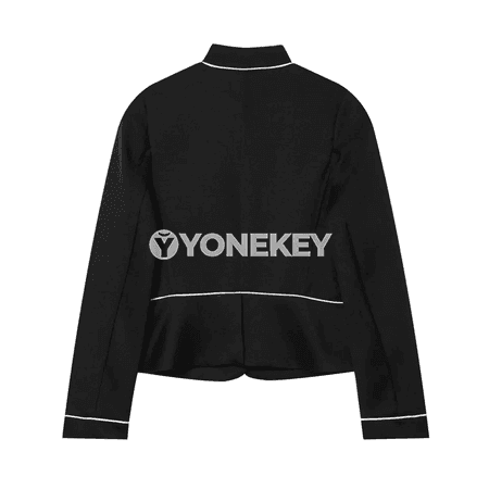 Zenanlar üçin stilli slim blazer jaket, ýaz-tomus üçin gysga köýnekçe