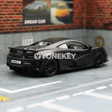 McLaren 600LT 1:36 metal model awtoulag, çekmeli, çagalar üçin