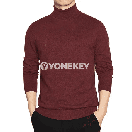Erkekler üçin ýyly balakly golly switer, ýokary boýunly, gündelik geýim