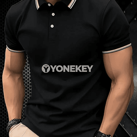 Erkekler üçin ýaz-tomus polo futbolka, rahat kesim, dürli reňkler, 4XL çenli
