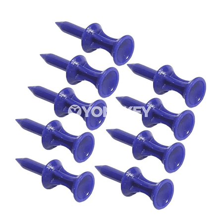 50 sany plastmassa golf tee toplumy, 25–51 mm, dürli reňkler