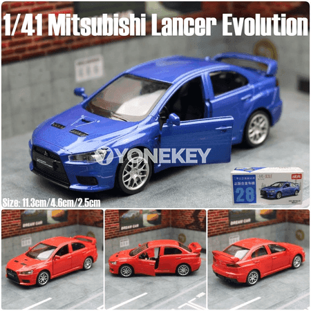 1:41 Mitsubishi Lancer Evolution EVO X model awtoulag, metal, kolleksiýa üçin