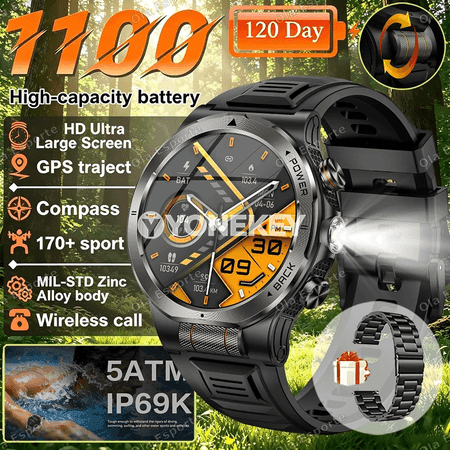 1100 mAh uly batareýaly akylly sagat, Bluetooth jaňly, outdoor model