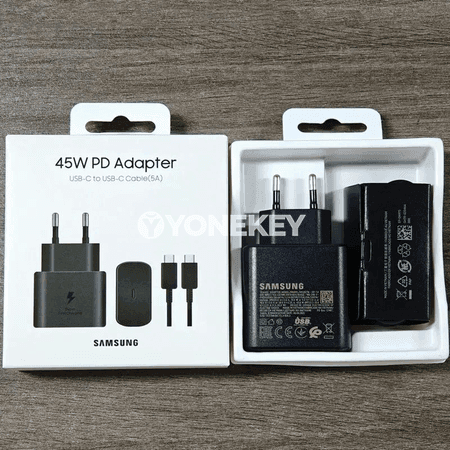 Samsung 45W USB-C çalt zarýad beriji adapter, Galaxy üçin