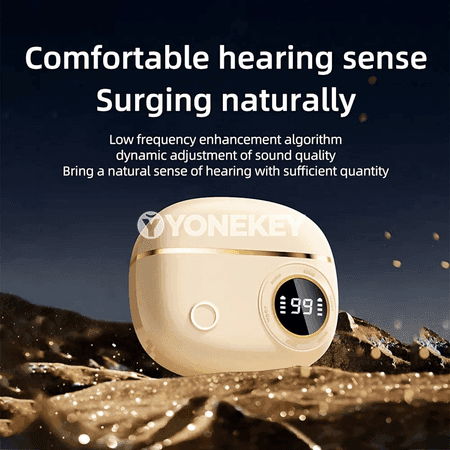 Bluetooth 5.4 simsiz nausnikler, LED displeýli, suw geçirmeýän