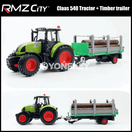 Claas traktorly ýük awtoulag modeli 1:32, metal oýnawaç