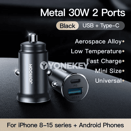 Joyroom 30W USB-C awtoulag zarýad beriji adapter, çalt zarýad