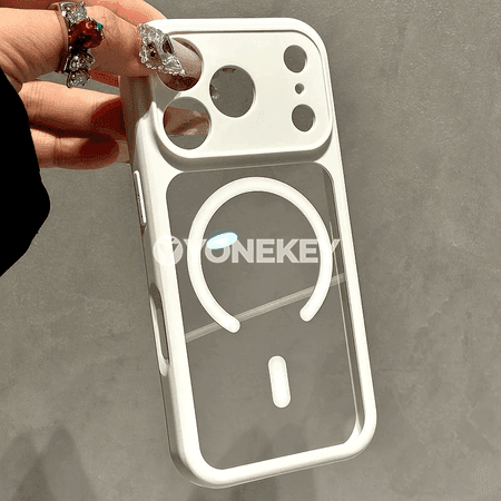 iPhone üçin magnitli açyk silikon gapak, Pro Max/Plus laýyk